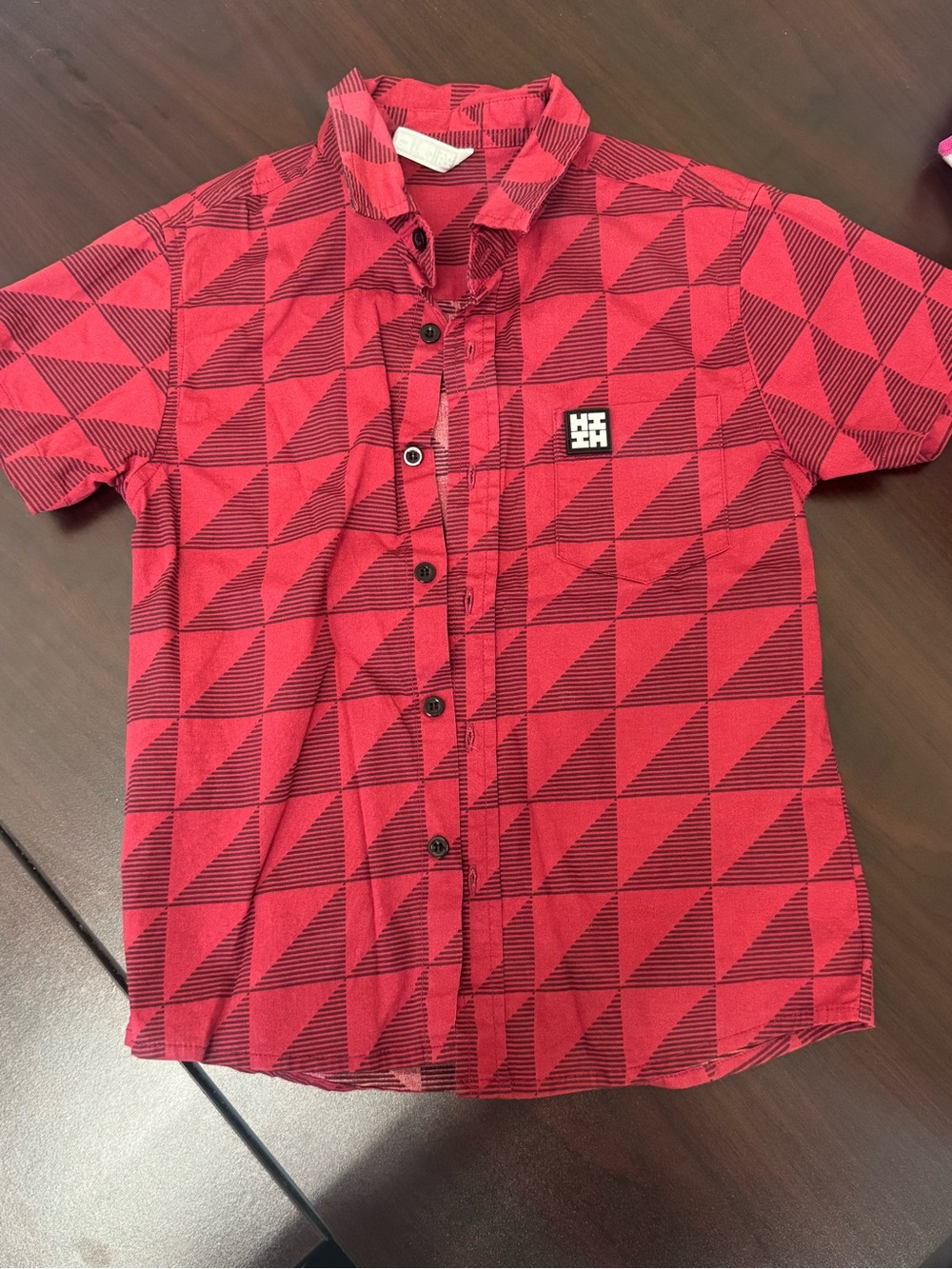 Boys Hawaii Finest Short-Sleeve Button-Up Shirt Size S